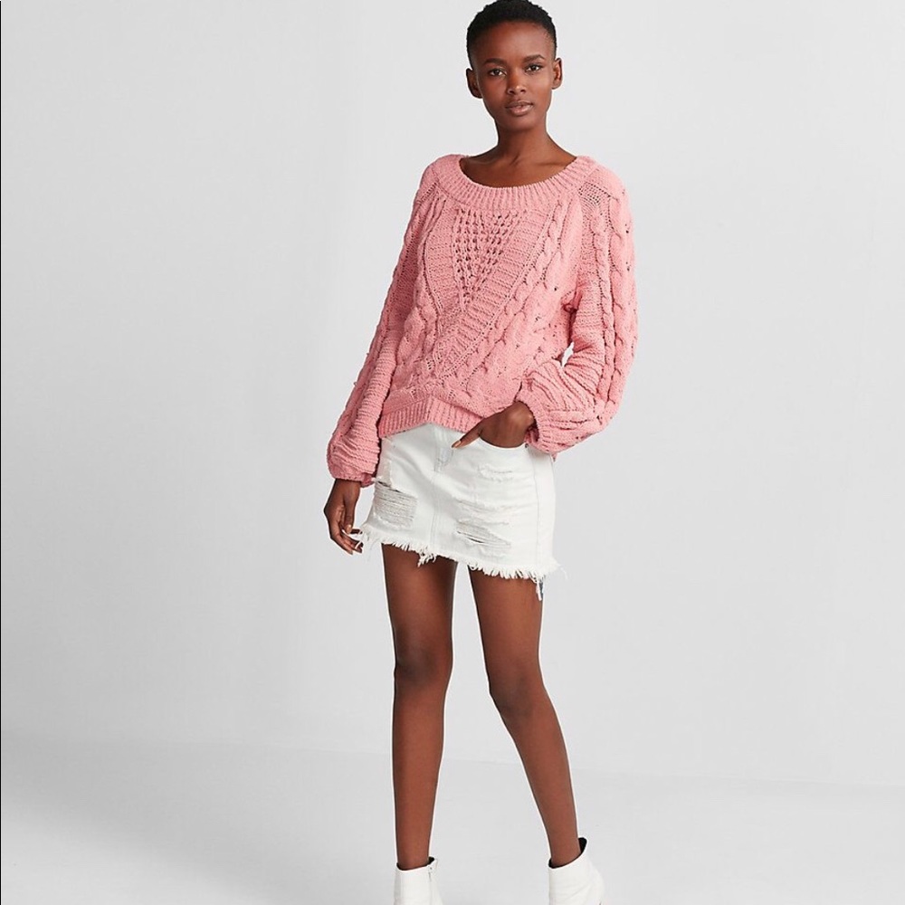 Express cable knit sweater Size S